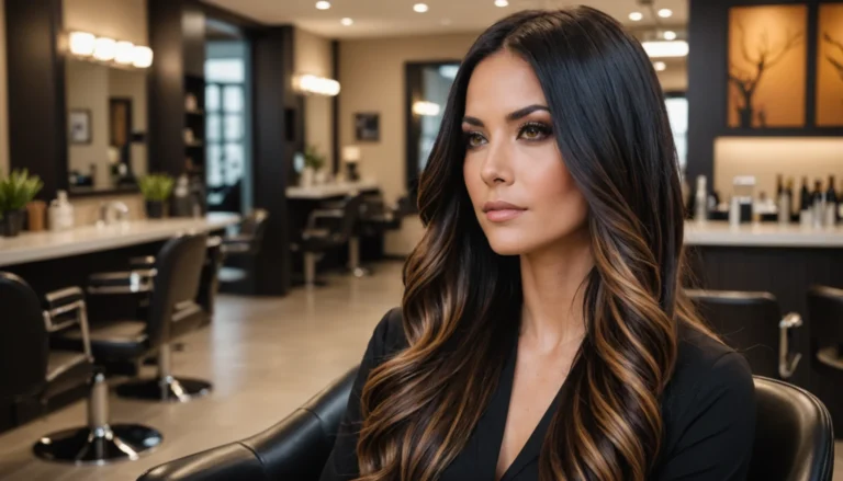 balayage cheveux noirs avant apres